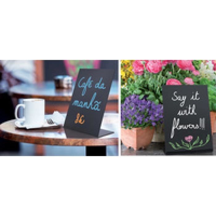 Securit Ardoise de table L-BOARDS, A6 0,000000 Noir