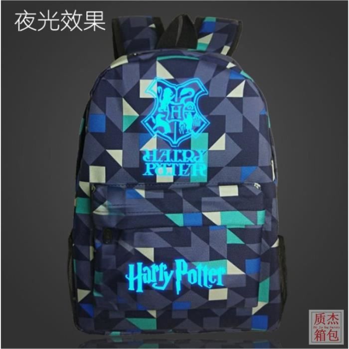 Harry Potter-Sac à dos Noctilucent Fluorescence-cadeau Noël anniversaire pour fils et fille,sac d'école-cartable FK04