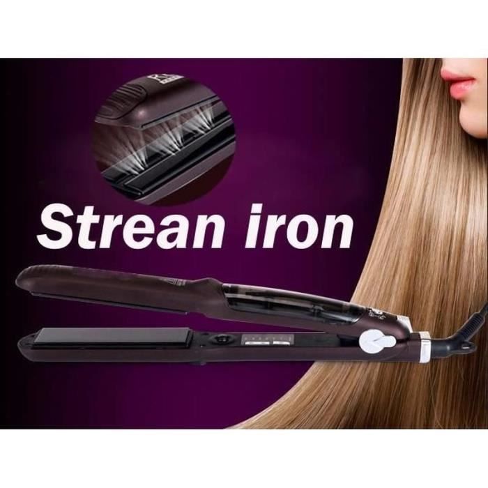 Fer à lisser cheveux fer plat professionnel Steampod fer à lisser vapeur