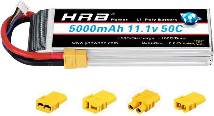 Batterie LiPo Zeee 2S 5200mAh 7.4V 80C Avec Connecteur XT60 Pour Véhicule RC