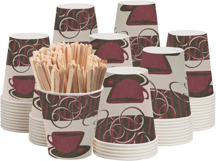 Avant Grub Lot De 200 Tasses à Café En Papier De Qualité Restaurant