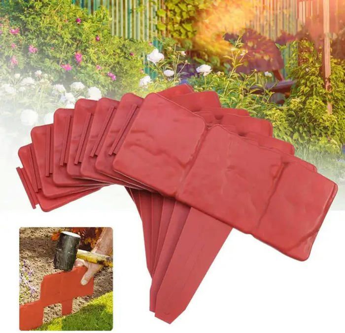 GAESHOW - 20 Bordures De Pelouse En Plastique Flexible 14 Cm De Haut - Pas Besoin De Creuser - Pour Jardin, Allées, Massifs - Installation Facile