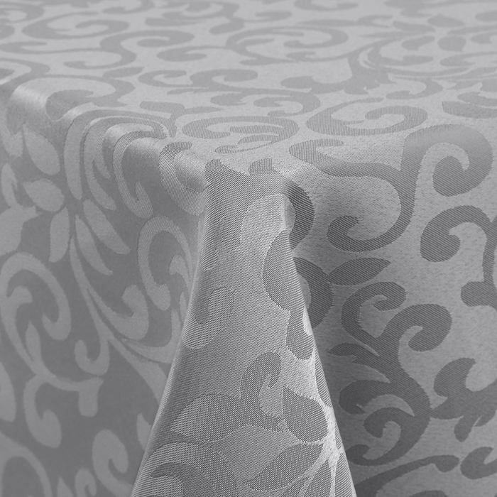 Nappe Rectangulaire En Jacquard Motif Floral - Dimensions 130 X 160 Cm - Couleurs Violet, Crème, Orange - Neuf Sous Emballage