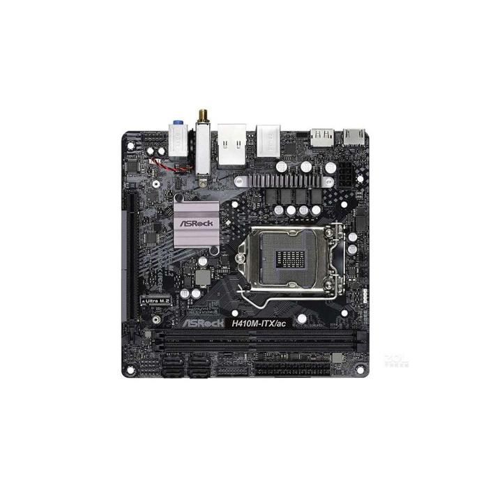 Carte mère ASRock H410M-ITX/ac Intel H410 LGA 1200 2xDDR4 64GB Mini-ITX - Asrock