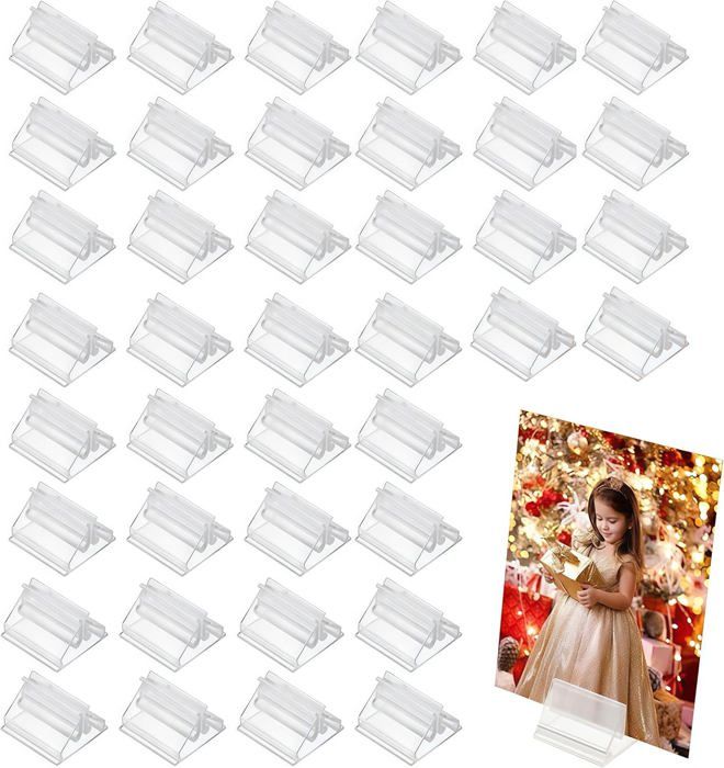 Lot De 30 Supports De Cartes En Plastique Transparent - 21x19 Mm - Pour Jeux De Société, Cartes De Visite, Photos, Mémos