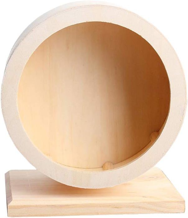 Meilleurs prix pour Roue d'exercice pour petits animaux de compagnie, jouet en bois pour hamster, roue tournante silencieuse