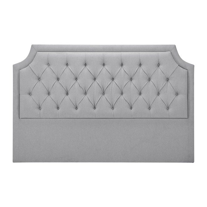 Tête de lit capitonnée 170 cm - Tissu - Gris clair - JOHENE