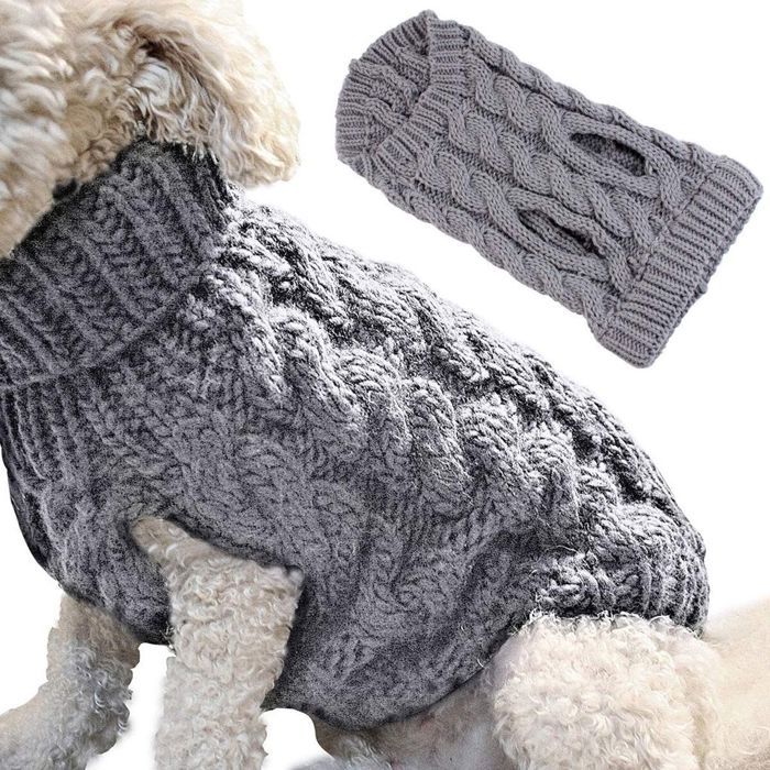 Meilleurs prix pour S-chien pull gilet manteau chaud pour animaux de compagnie doux tricot laine hiver pull tricoté Crochet manteau vêtements pour p