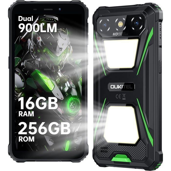 Smartphone Robuste OUKITEL G5 16GO+128GO Écran 6