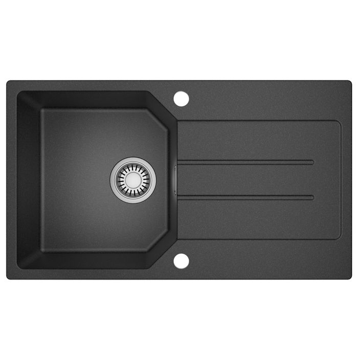 Évier de Cuisine - ANYCEE MAX -78x45CM - Granit - 1 Bac - Égouttoir réversible - pour Armoire de 45 cm