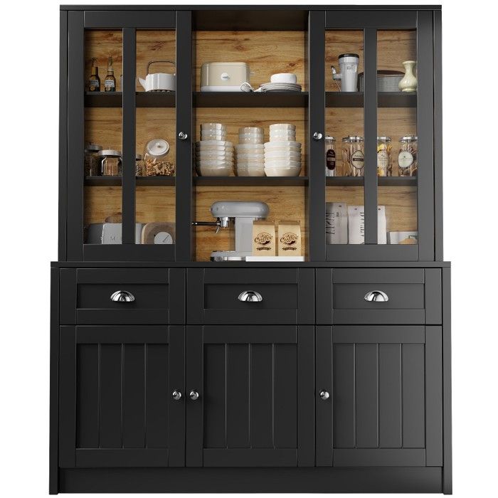 buffet de cuisine Meuble haut salon moderne noir 140x38 5x175cm - Vitrine cuisine/salle à manger minimaliste avec tiroirs buffet de cuisine Meuble haut salon moderne noir 140x38 5x175cm - Vitrine cuisine/salle à manger minimaliste avec tiroirs