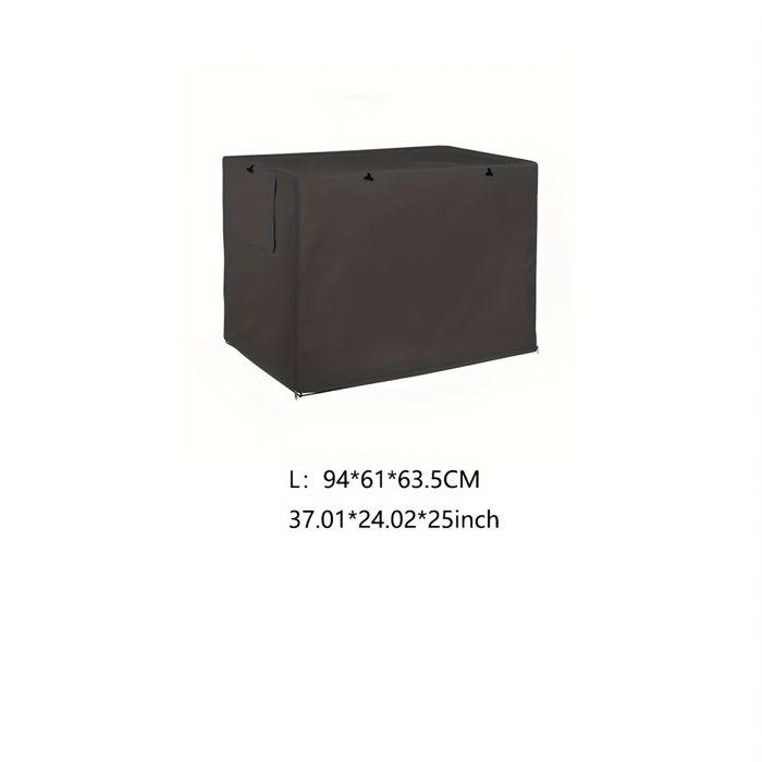 Abri étanche pour cage à chien - Noir - L (94 x 61 x 63 5 cm) noir CLAPIER