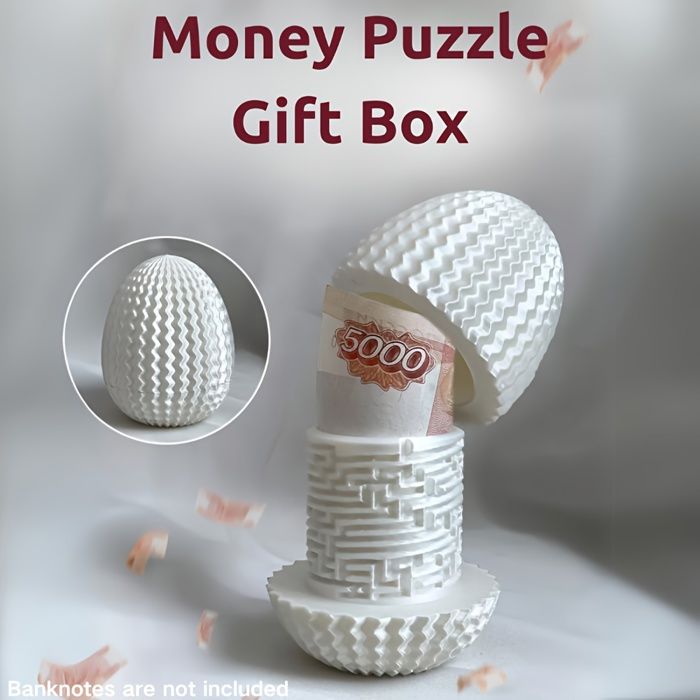 Boîte Labyrinthe Pour Billets Et Cadeaux - Jaune, Coffre Puzzle Réutilisable En ABS, Format 8,3 X 2,7 Cm - Zuxbolf