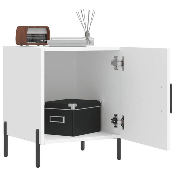 GKK Armoire de chevet petit meuble dappoint - blanc 40x40x50 cm - bois d’ingénierie @2207