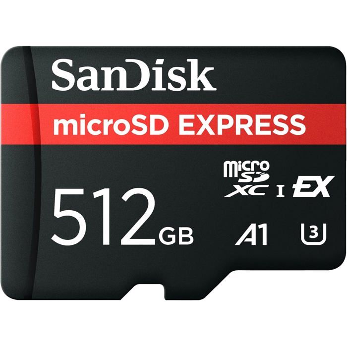 SanDisk Express Carte microSD Jusqu’à 880 Mo/ en Lecture Jusqu’à 650 Mo/ en écriture 220 Mo/ en écriture soutenue