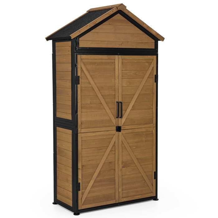 M MCombo Armoire de jardin Abri de jardin Structure métallique Résistant aux intempéries abri de jardin extérieur 2736