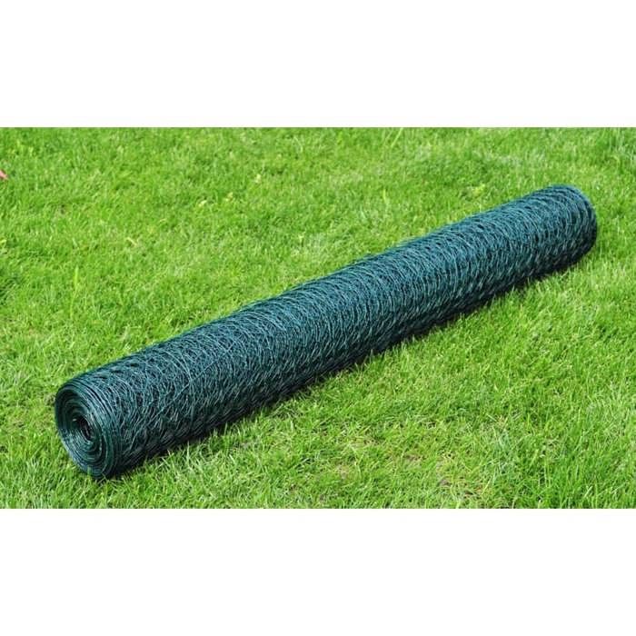 BURKE@ Vert Grillage à poule avec revêtement en PVC 25x0 5 m vert 3.26 kg Haute qualité A52 BURKE@ Vert Grillage à poule avec revêtement en PVC 25x0 5 m vert 3.26 kg Haute qualité A52
