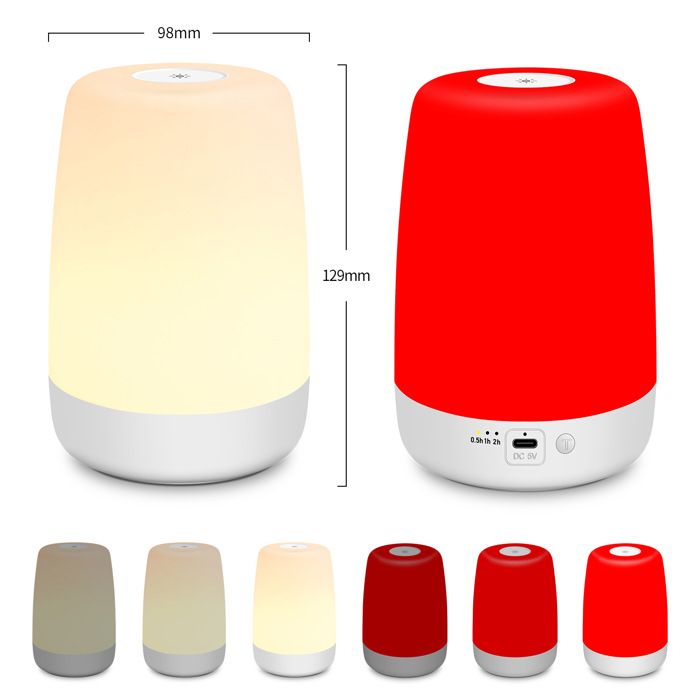 Lampe à lumière blanche chaude 1-2 5 W - lumière rouge 670 nm favorise le sommeil et peut être utilisée comme veilleus