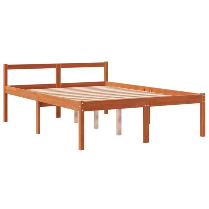 Lit surélevé double - Lit pour personne âgée - sans matelas - 140x200cm - bois pin massif 985 226464211