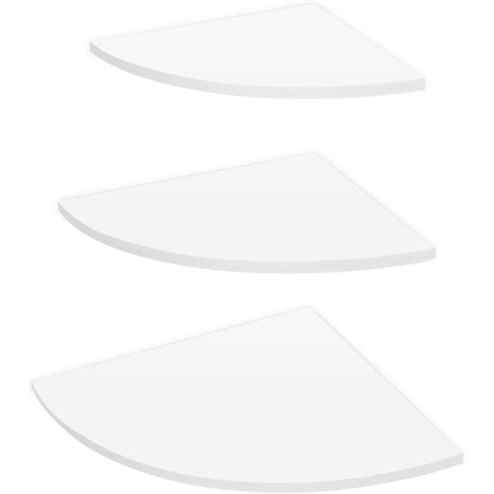 Étagère murale dangle blanche 3 niveaux – PVC facile à nettoyer – Charge max 5kg – Installation sans marque – Pour espaces confinés