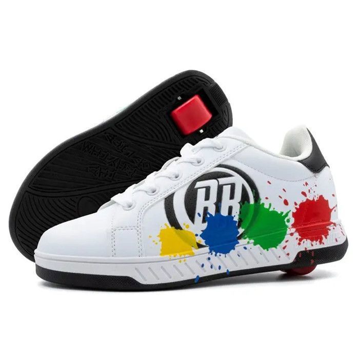 BREEZY ROLLERS Chaussure à Roulettes Splash Blanc Noir/Multicolore - Chaussures à roulettes Heelys BREEZY ROLLERS Chaussure à Roulettes Splash Blanc Noir/Multicolore - Chaussures à roulettes Heelys