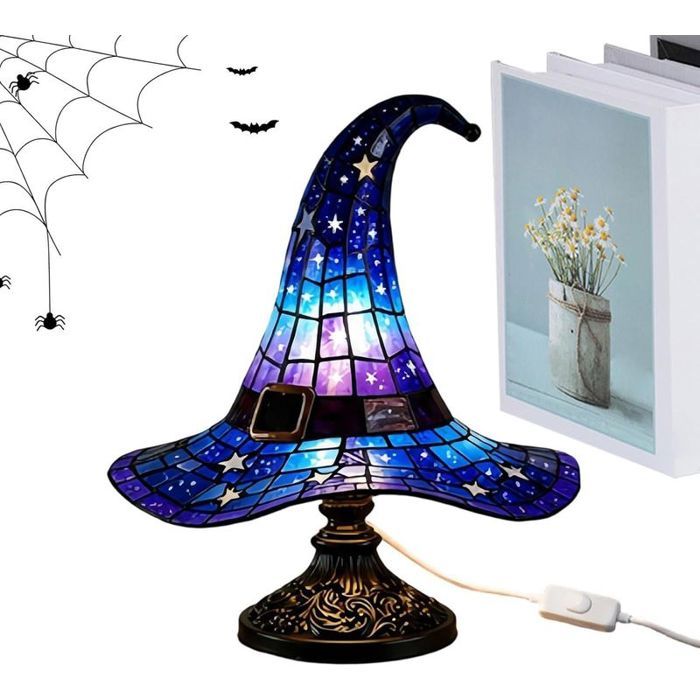 Lampes chapeau de sorcière – décorations de chevet – forme originale