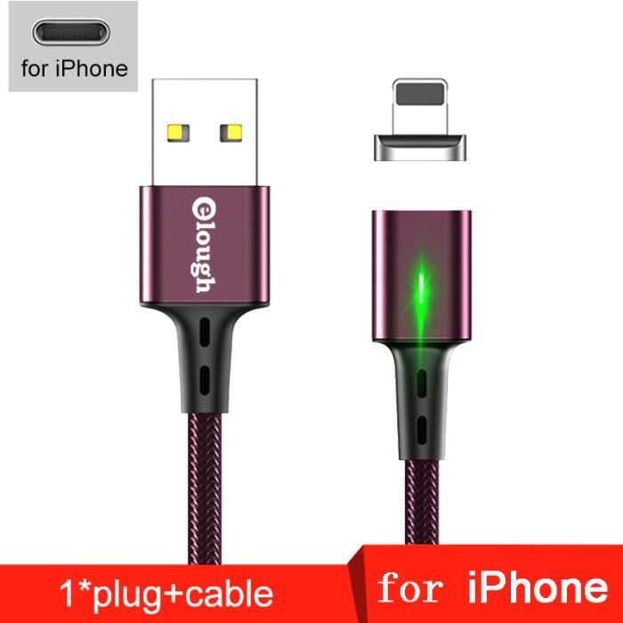 Cable Fast Charge pour IPHONE Xr Lightning Chargeur 1m USB Connecteur  Recharge Rapide (ROUGE)