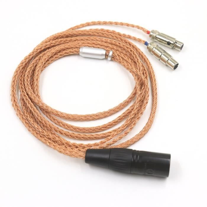 Câble Audio XLR Femelle Vers Bornes Banane - 4 Broches, Fil Argenté OCC, Pour Montage HiFi Ou Studio