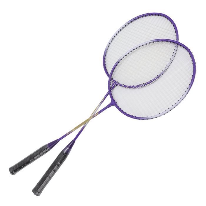 Raquettes De Badminton LANTRO JS – Jeu De 2 – Alliage Fer + Nylon – Rose – Sac De Transport – Pour Débutants Et étudiants