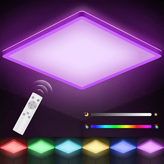 Plafonnier LED 72W à Intensité Variable Avec Télécommande - Lumière Moderne Pour Salon, Chambre Et Cuisine