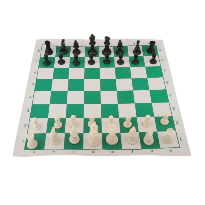 Grand Jeu D'échecs Portable De 50,8 Cm Avec Pièces Lestées De Tournoi Standard, Parfait Pour Les Voyages