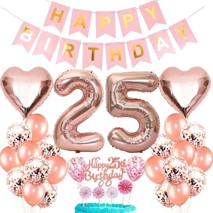 Bannière Anniversaire "Unique Depuis 2000" - Guirlande Dorée à Paillettes - Pour Fête 25 Ans - 1.9m