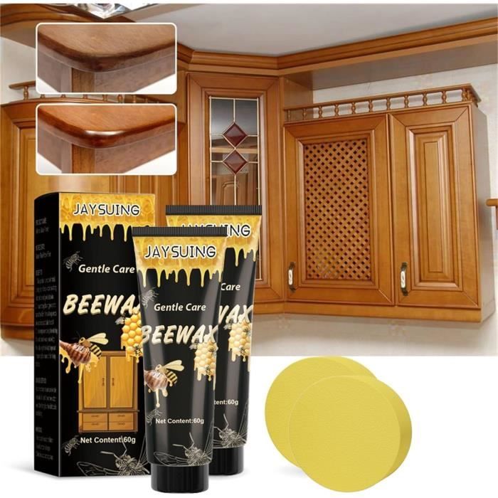 Cire d'abeille de Polissage, ZoneYan Wood Seasoning Beewax, Cire à Polir & Lustrant pour Meubles en Bois intérieur Cire d'abeille de Polissage, ZoneYan Wood Seasoning Beewax, Cire à Polir & Lustrant pour Meubles en Bois intérieur