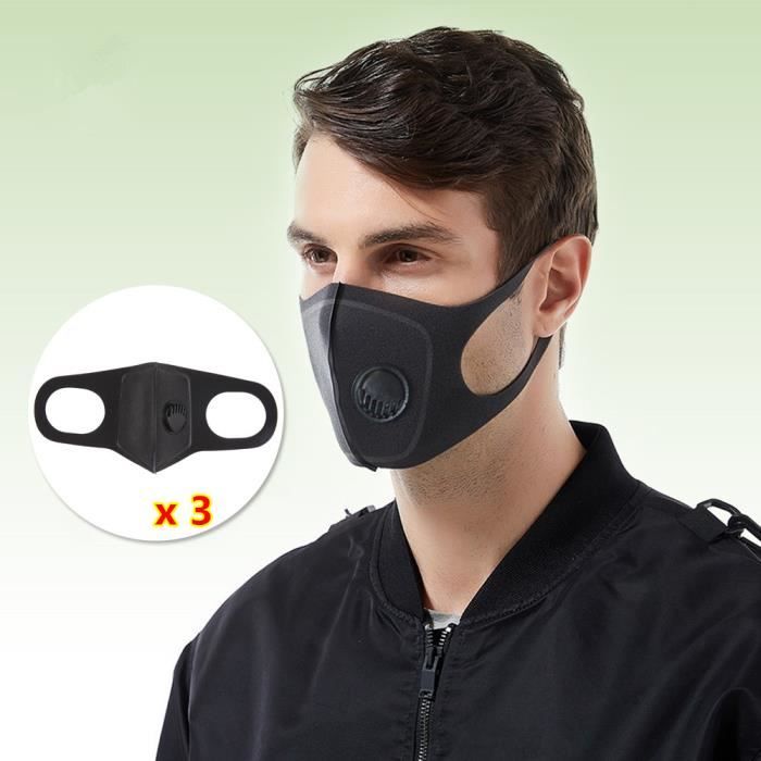 Lot de 3 Pièces Masques Éponge Protecteur Antipoussière Anti-pollen  Coupe-vent Protection Contre le Froid pour Adulte Mixte - Cdiscount Maison