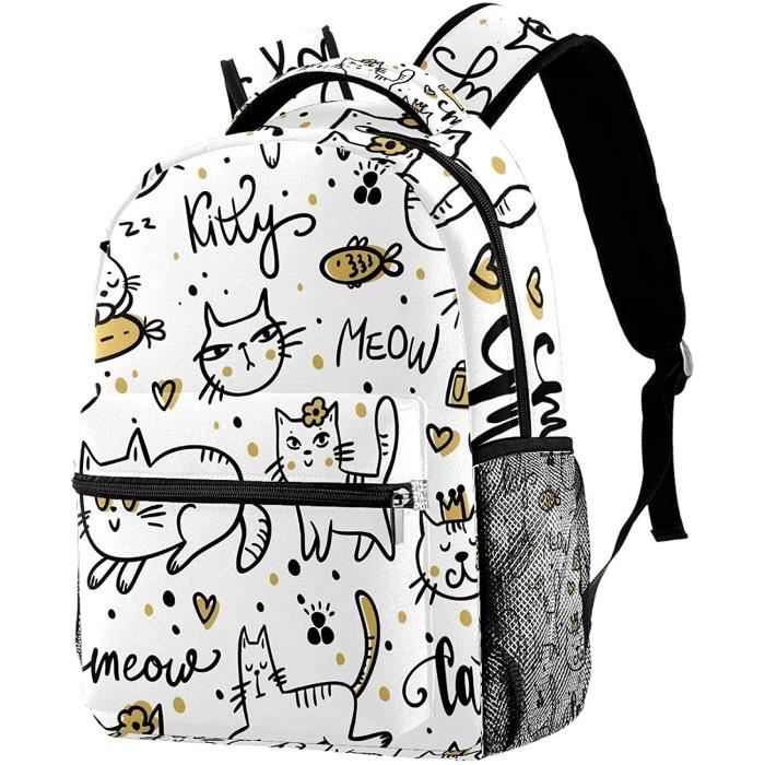 Sac ?� dos d'?�cole universitaire durable pour femmes - Diy bags - Sac ?� dos ?�tanche - Noir 