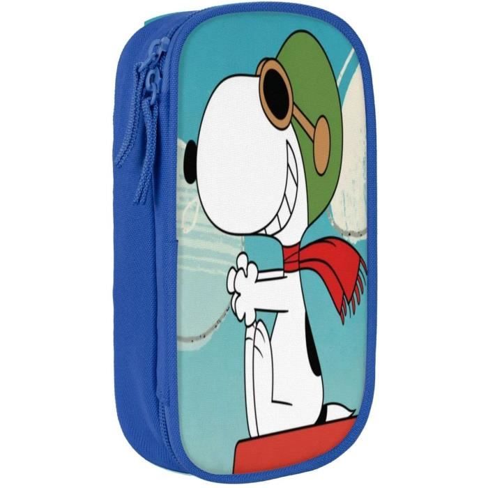Trousse à crayons Snoopy Grande en cuir synthétique microfibre PU