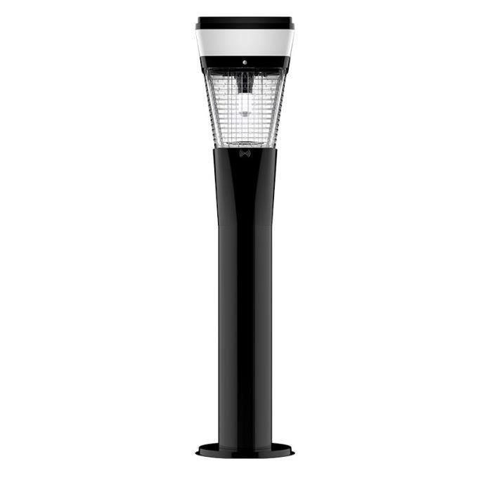 Master Trap - Lampe UV Anti Moustique extérieur - Night Hunter - Luminaire énergie solaire - Anti-insectes - Noir