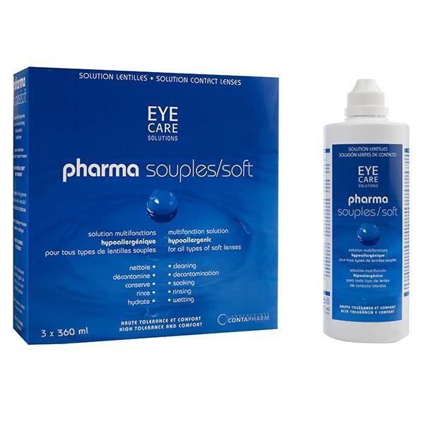 Solution d'entretien pour lentilles Pharma Souples - Eye Care