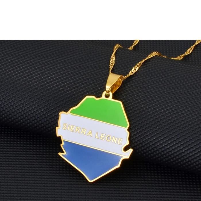 Générique Sicile Italie Villes Drapeau Pendentif Colliers Hommes Femmes, Or Couleur Italien Sicilia Bijoux Cadeaux 237106P