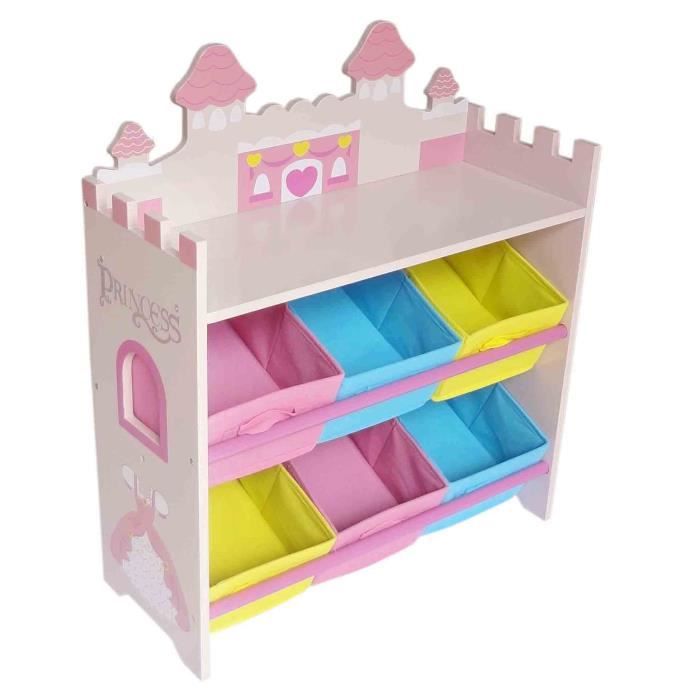 Kiddi Style Les Enfants Bois Bibliotheque En Toile Multicolore Etagere Rangement Pour Enfant Bibliotheques