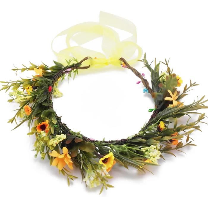 Couronne Fleur Cheveux Serre Tete Mariage Enfant Boheme Boho Couronne