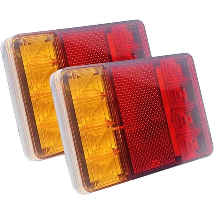 PareChocs Arrière Feu Feux Arrière Voiture Remorque Camion Feu Arrière Voiture Clignotant Feux Arrière Camion Bus Pièces Feu Arrière Feux Arrières Clignotants(2PCS