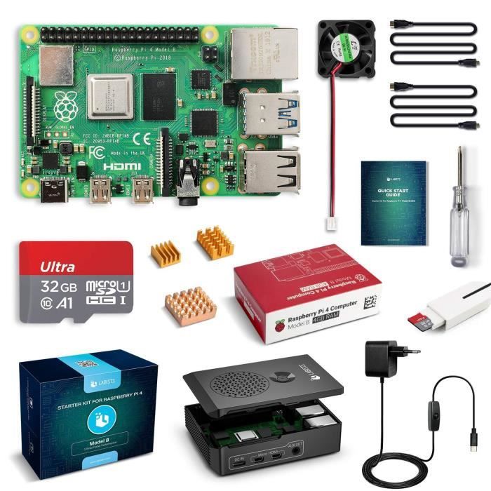 LABISTS Raspberry Pi 4 Mod le B  4 B  4Go Starter Kit 