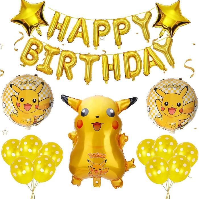 Ballon Pokemon Pokemon Pikachu Dessin Anime Ballons En Aluminium Decoration Anniversaire Pokemon Ballon Happy Birthday Pikachu Cdiscount Maison