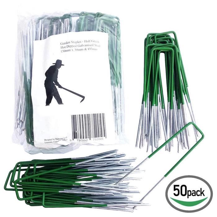 Serre de jardinage,Clou de fixation en forme de U en acier galvanisé