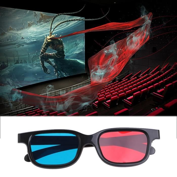 Lunettes 3D Anaglyphes Rouge/bleu Pour Adulte - Pour Films Et Jeux 3D Classiques - 7