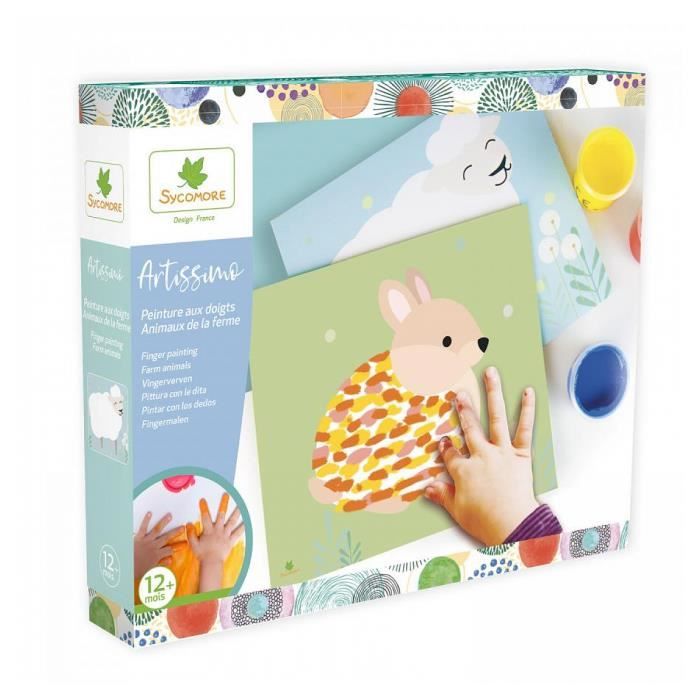 Ses Creative Mes Premières Cartes de Peinture au Doigt | Activité créative bébé | Peinture Lavable | Motricité Fine | pour Les Enfants | à partir de 1 an | Plusieurs Couleurs