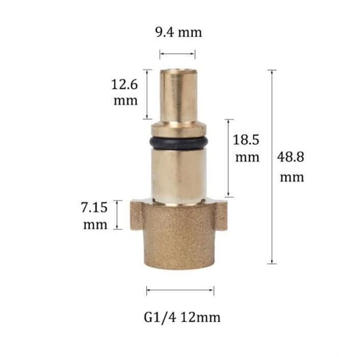 Adaptateur Buse Mousse Haute Pression 6.35 Mm - Compatible Lavor, Parkside, VAX, Pression 3500 PSI