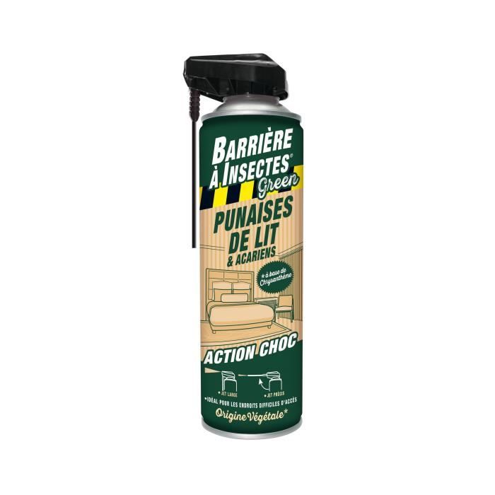 BARRIERE A INSECTES Aérosol Punaise de lit et Acariens - Prêt à l'emploi - 400 ml