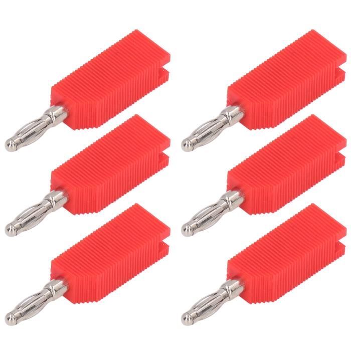 10 Fiches Bananes 4mm Isolées - RUNCCI-YUN - Rouge Et Noir